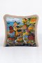 Colorful Village Decorative Fringed Pillowcase - Coastal Town Blue Cream Mink Tassel Throw Pillow Cover - 2
