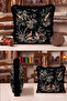 Exotic Bird Botanical Fringe Pillowcase - Ethnic Retro Cream Black Tassel Throw Pillow Cover - 2