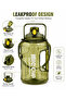 Sports Shaker Water Bottle 1500ml with Mixing Ball, Leakproof BPA-Free Large Capacity Protein Shake Bottle with Carry Handle & Flip Straw Lid - 3