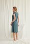 Green Lace Button-Down Nightgown,Women's Short-Sleeved Viscose Robe Sleepwear,V-Neck Guipure Maternity Nightgown,One-Piece Stylish Home Wear - 2