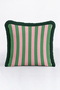 Modern Striped Elegant Fringed Pillowcase-Retro Geometric Bohemian Pink Black Tassel Throw Pillow Cover - 6
