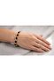 Golden Round‑Onyx Bracelet with Diamond‑Style Contrast Accents - 3