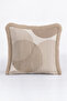 Geometric Abstract Beige Fringed Pillowcase - Elegant Striped Bohemian Cream Mink Tassel Throw Pillow Cover - 5