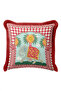 Exotic Elephant Design Fringed Pillowcase-Indian Themed Bohemian Burgundy Red Tassel Throw Pillow Cover - 7