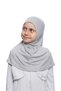 Girl's One-Piece Hijab - Ready-To-Wear Hijab Scarf - Practical Snap-On Hijab |   Flexible Combed Cotton Fabric Daily & Prayer Headscarf (6-11 Years) - 8