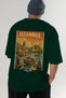 Istanbul Turkey 2 Green Oversize Country City Back Printed Unisex T-Shirt 100% Cotton Premium - 7