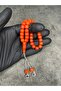 High-End Wrist-Length Maroon Clasp Amber Prayer Beads - 2