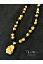Earth Jasper & Onyx Natural Stone Necklace Unisex Handmade Natural Stone Necklace Special Design - 6