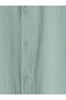 Ozmarka New Season Green Comfortable Fit Men's Textured Shirt - 7