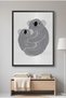 Mother and Child Koala Cuddle Kids Wall Art | Portrait Framed Canvas Print | Luxury Modern Decor for Kids Room