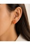 Orange Heart Model Gold Steel Women's Earrings - 3