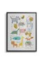 Animal Alphabet Kids Wall Art | Portrait Framed Canvas Print with Gold Foil Embossed | Luxury Modern Decor for Kids Room - 2