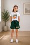 Armikids Girls' 4-Piece Summer Shorts Set Multi-Color Printed Set - 3