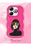 Infinix Hot 40I Compatible Case Camera Protector Red Silicone Couple Phone Case Girl Pattern - 2