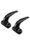 Aluminium Black Door Handle Lever Set with Screws and Spindle Bar - 2