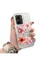 Vivo Y16 Compatible Silicone Edge Hard Back Case Couple Phone Case with Floral Pattern