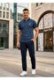 Men's Leaf Pattern Polo Collar T-Shirt