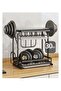 2-Tier Foldable Dish Drying Rack Black 14X 10 X 15inch - 6