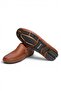 Brown Laceless Genuine Leather Men's Shoes - 3