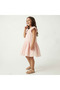 Round Neck Short Sleeve Dress with Embroidery - 5