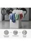 Chyna Foldable Bamboo Laundry Hamper with Handle 52x32x60cm - White - 6