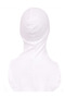 Ninja Bone Lycra Sports Cap with Neck Collar Women's Practical Hijab Headscarf White - 5