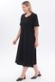 Pentagonal Collar Piece Stitched Half Sleeve Plus Size Cotton Combed Dress - 5