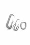 Set of 3 Modern Design Stone and Simple Gray Bijoux Earring Combination