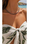Night Glow Natural Stone Necklace – Elegant Gift Necklace with Black and Transparent Stone Detail - 3