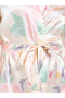 Peach Floral 3/4 Sleeve Robe - 3