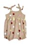 100% Cotton Polka Dot Summer Baby Girl Jumpsuit with Straps - 4