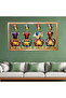 Wall Decor 4 Metal Musician Doll Panel - Handcrafted Iron Wall Art(L:32'' X H:18'')