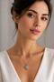 Luxurious Figured Statement Necklace with Zircon Stones
