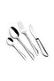 26-Piece Shiny Silver Cutlery Set with Stand – Premium 18/10 Stainless Steel Flatware | Mirror-Polished Luxury Tableware