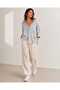 Women's Loose Fit Standard Size Shirt - Top Without Buttons V-Neck Casual Shirt with Pockets - 4