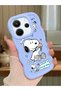 Redmi Note 14 4g Compatible Case with Camera Protector Blue Silicone Couple Phone Case Line Pattern