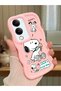 Vivo Y19S Gt 5g Compatible Case Camera Protector Pink Silicone Couple Phone Case Stripe Pattern