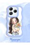 Infinix Hot 40 Pro Compatible Case Camera Protector Blue Silicone Couple Phone Case Girl Pattern - 2
