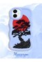 Samsung Galaxy A06 Compatible Case Camera Protector Blue Silicone Couple Phone Case Tree Pattern - 2