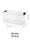 4-Piece Toy Organizing Box - Storage for Items with Locking Lid Baby Room Organizer 30Lt Transparent - 5