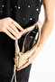 Mink Women's Faux Leather Stitched Adjustable Crossbody and Hand Strap Portfolio, Clutch Bag - 3