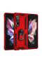 Galaxy Z Fold 3 Case Camera Protector Magnetic Stand Tank Protection Butam - 6