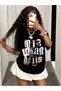 Streetwear Style Ransom Note Printed Oversize Crew Neck Summer T-Shirt - 2