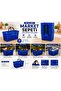 10-Piece Market Basket Set 23X49X33,5 cm Professional Grade Plastic Shopping and Transporting Basket Blue - 2