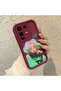 Infinix Note 50 4g Compatible Case Camera Protector Claret Red Silicone Couple Phone Case Girl Pattern - 3