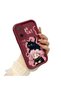 Poco F7 5g Compatible Case Camera Protector Claret Red Silicone Couple Phone Case Cat Pattern - 2