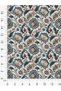 100% Cotton Satin Fabric 100X155 cm Cream Background Blue Floral Pattern Decorative Patchwork Fabric - 4