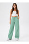 Mişil 25807-26 Girls' Stone Detailed Wide-Leg Sweatpants with Elastic Waist and Laces, Comfortable Casual Trousers - 3