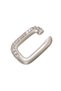 Elegant ear cuff earring, massive rectangle, decorated with crystals - 2