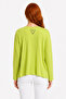 Women's Green Long Sleeve Relaxed Fit Cardigan - 2